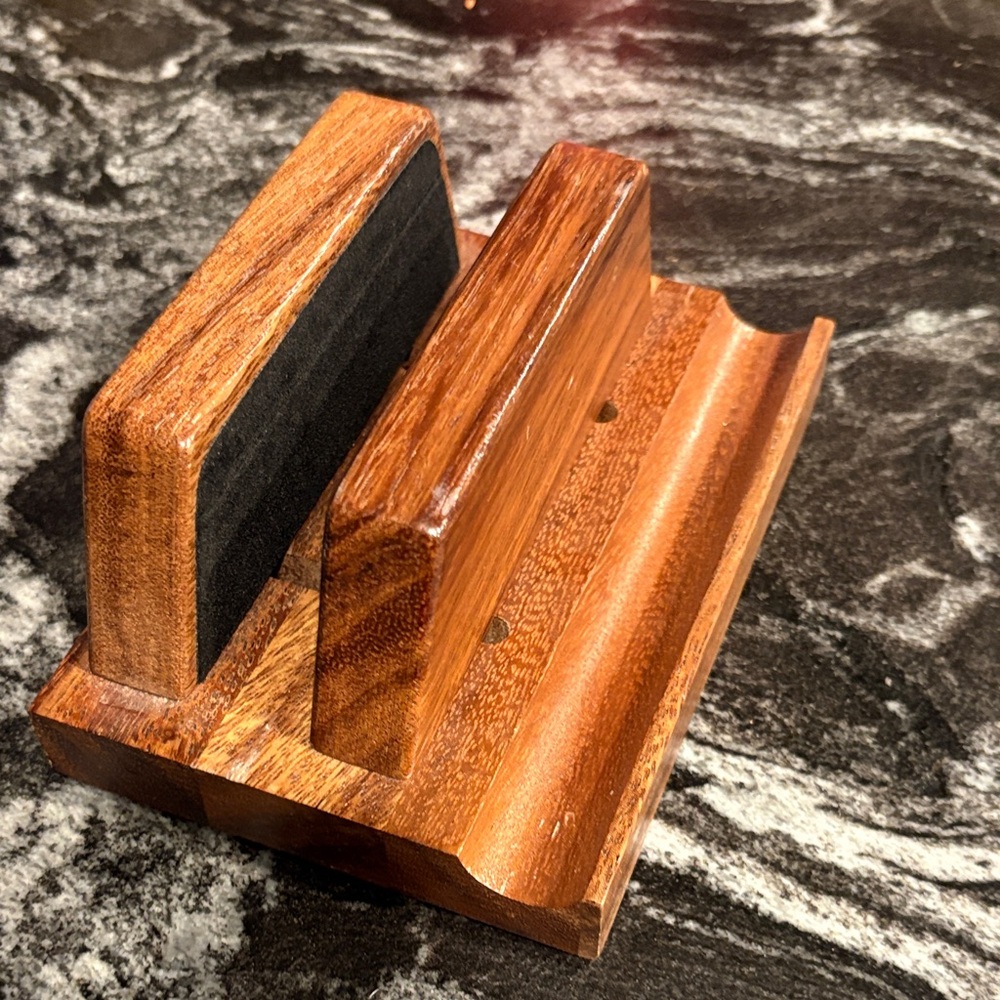 Custom Wooden Laptop and Device Holder for desktop